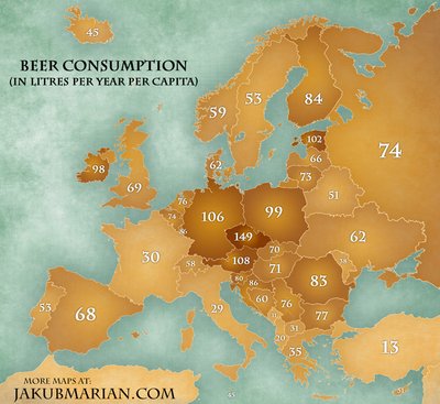 Konsumpcja piwa w Europie. Foto: jakubmarian.com