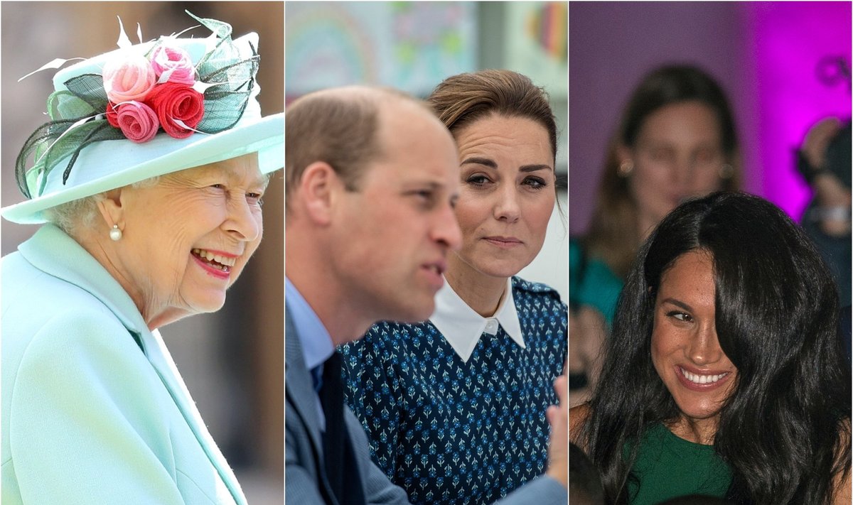 Elžbieta II, Kate Middleton, princas Wiilliamas, Meghan Markle