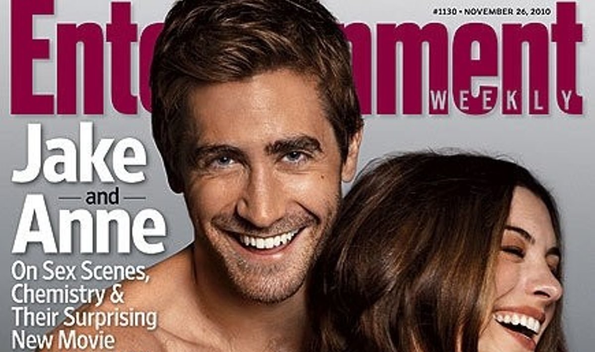 Jake'as Gyllenhaalas ir Anne Hathaway "Entertainment Weekly" viršelyje