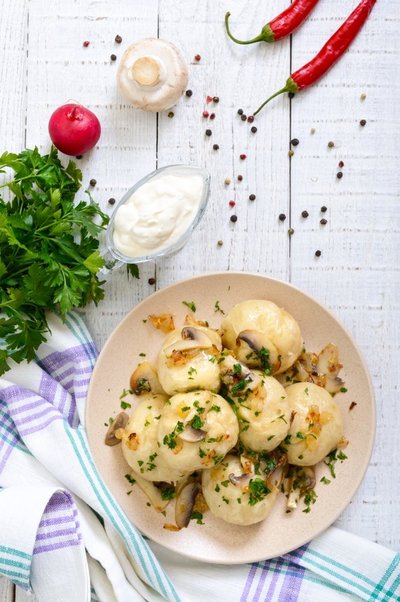 Ukrainietiški virtiniai su bulvėmis