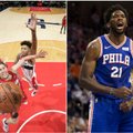 „76ers“ sulaužė „Bulls“ gynybą, pergalingas Olynyko metimas paskandino „Wizards“