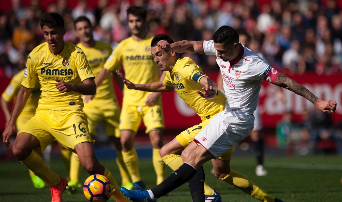 La Liga, „Sevilla“ – „Villareal“ (geltona apranga) rungtynių akirmika