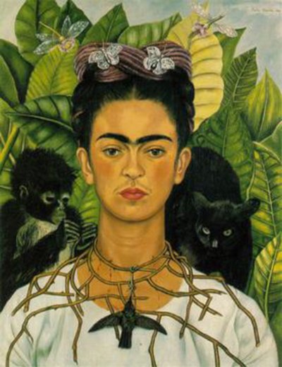 Paveiksle vaizduojama Frida Kahlo