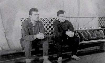 Danas (iš kairės) ir Jaroslavas Pozniakai (akimirka iš filmo „Danas Pozniakas. Auksinė ringo istorija")
