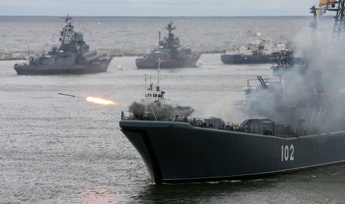 Russian Baltic fleet on exercises in Kaliningrad