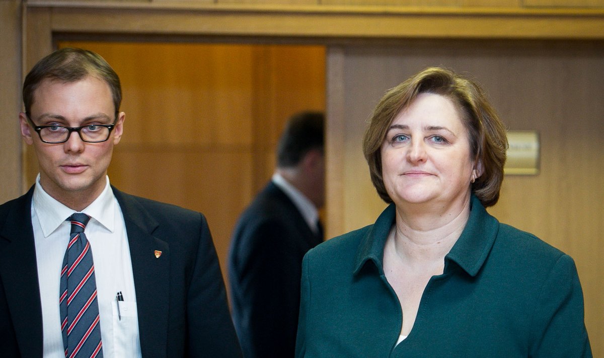 Mantvydas Bekešius with Parliament Speaker Loreta Graužinienė