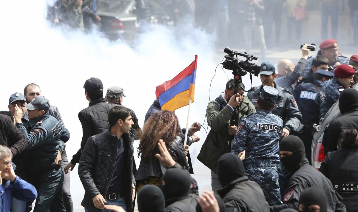 Protestas Jerevano centre