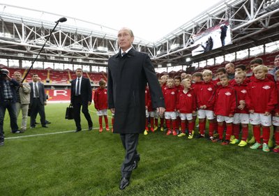 Vladimiras Putinas naujame Maskvos "Spartak" stadione
