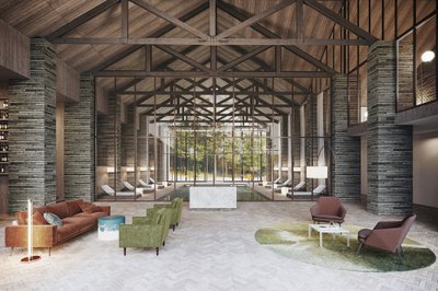 Projektas Auksinės kopos Nidoje Studio 3D Architects vizualizacija)