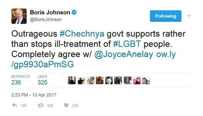 Boriso Johnsono žinutė tviteryje