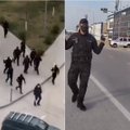 Griežto karantino Čečėnijoje metu – bauginantys vaizdai socialiniuose tinkluose