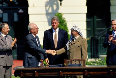 Yitschakas Rabinas ir Yasiras Arafatas