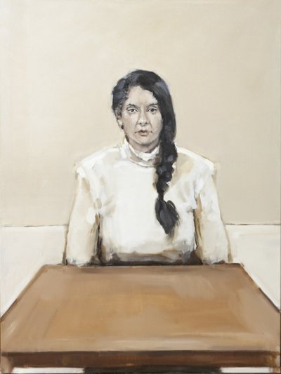 Eglės Karpavičiūtės tapyba. Marina Abramovič, „The Artist is Present“, 2022 (The Rooster Gallery archyvas)