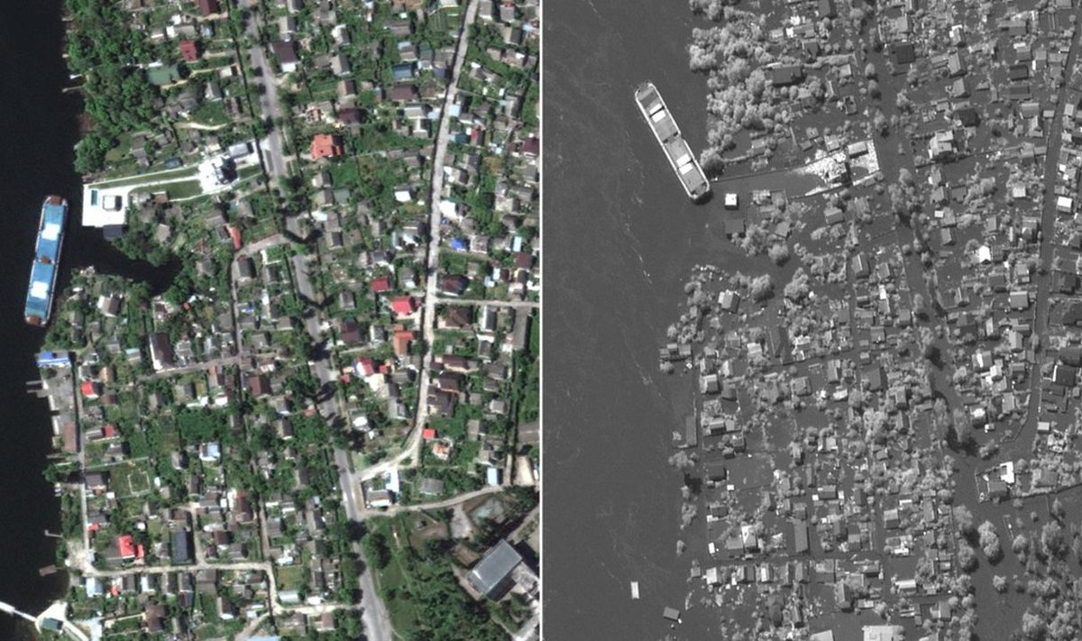 Palydovinės nuotraukos po Kachovkos užtvankos griūties 