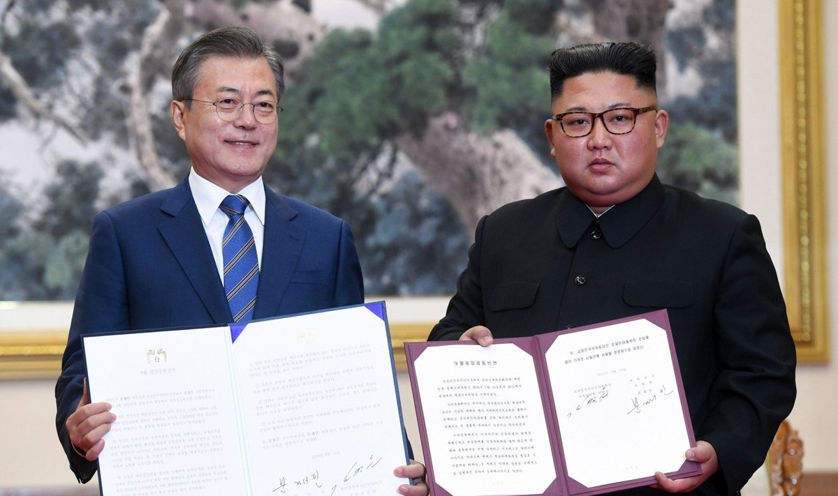 Moon Jae-inas baigė vizitą Šiaurės Korėjoje