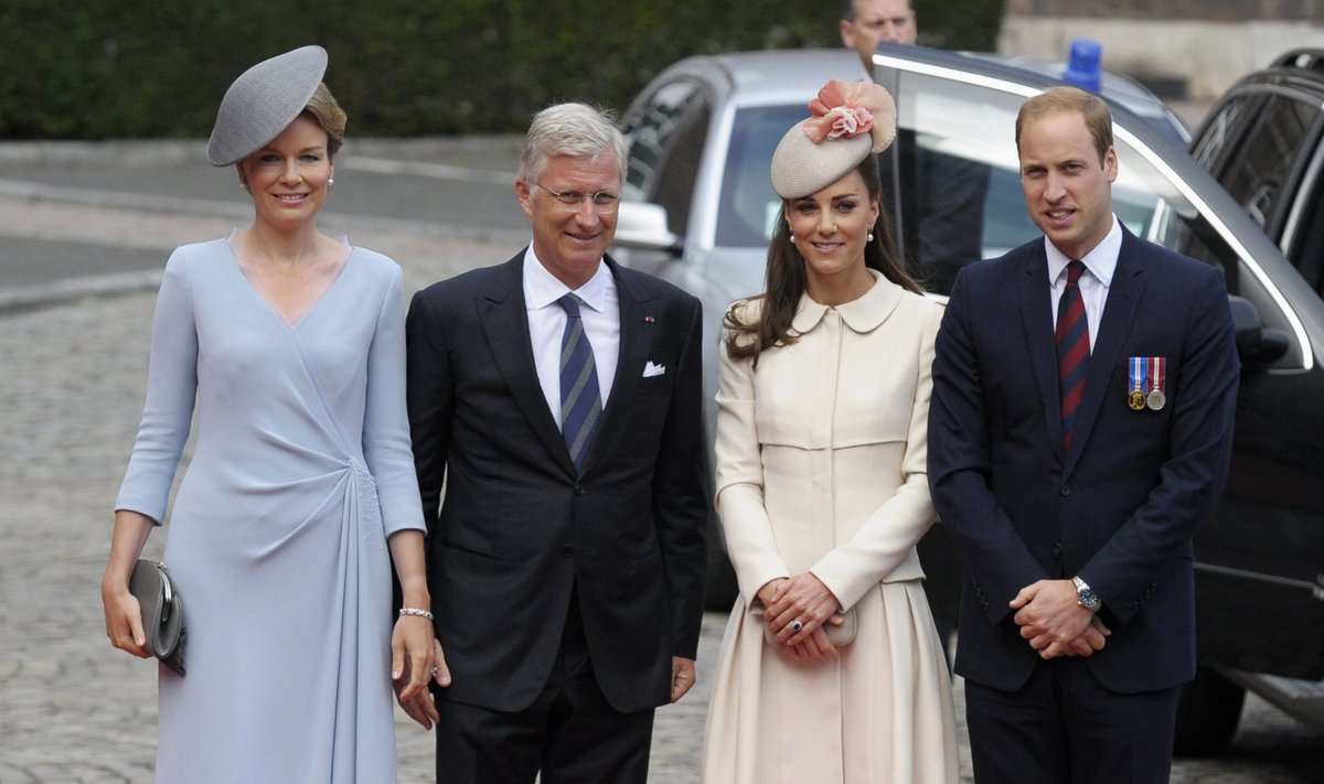 Belgijos karalienė Mathilde, belgijos karalius Philippe'as, princas Williamas, Kembridžo kunigaikštienė Catherine