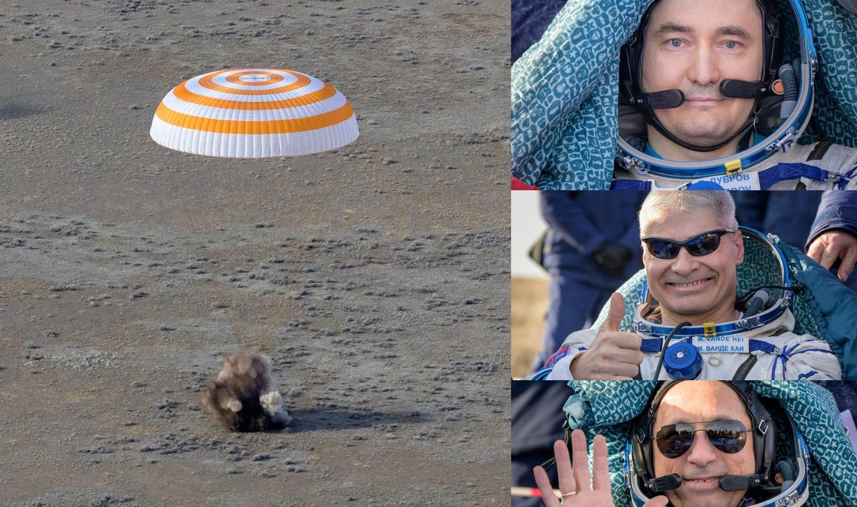 Rusijos ir JAV astronautai grįžo į Žemę.