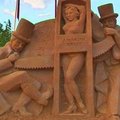 Tarptautinio smėlio skulptūrų Latvijoje dalyvius įkvėpė cirkas