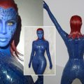 Kim Kardashian nustebino figūrą išryškinančiu Helovino kostiumu: virto Mistika iš filmo „X-Menai“