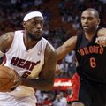 NBA lygoje „Raptors“ klubas be L.Kleizos Majamyje pralaimėjo „Heat“ ekipai