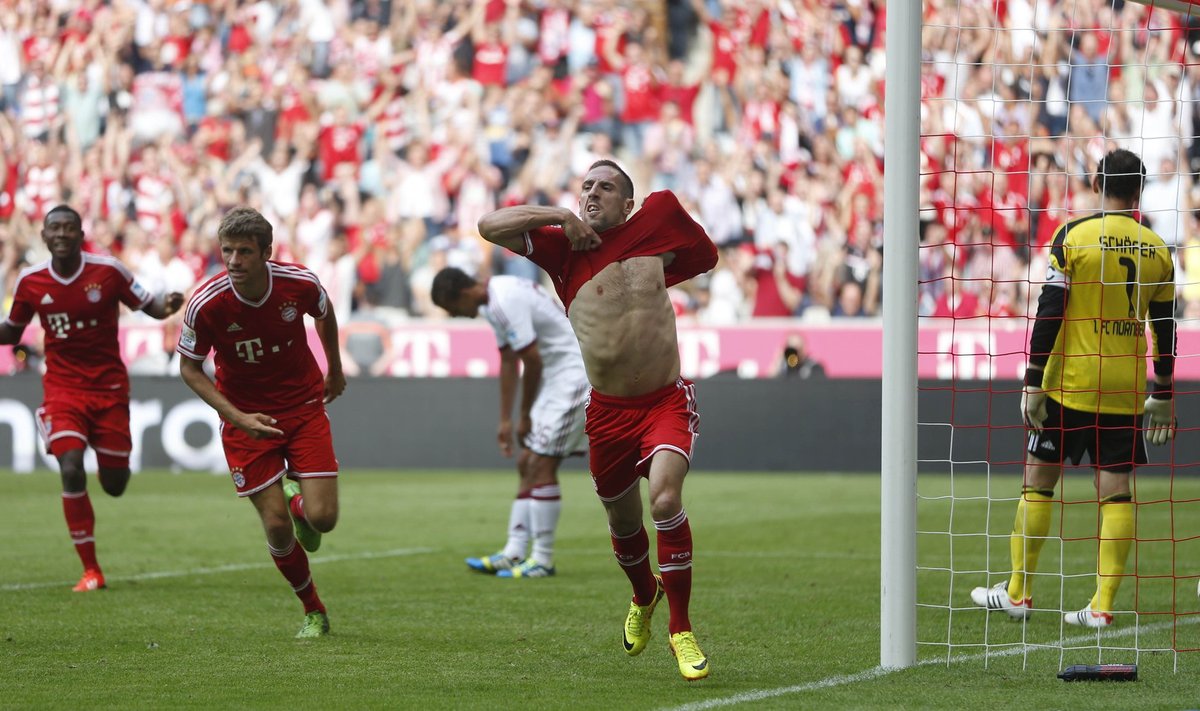 Frankas Ribery džiaugiasi pelnytu įvarčiu