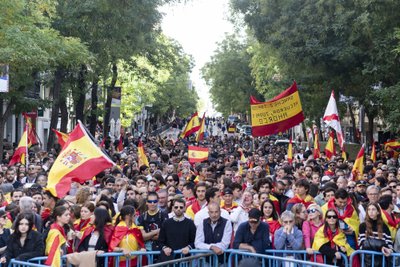 Ispanai protestuoja prieš amnestiją katalonų separatistams