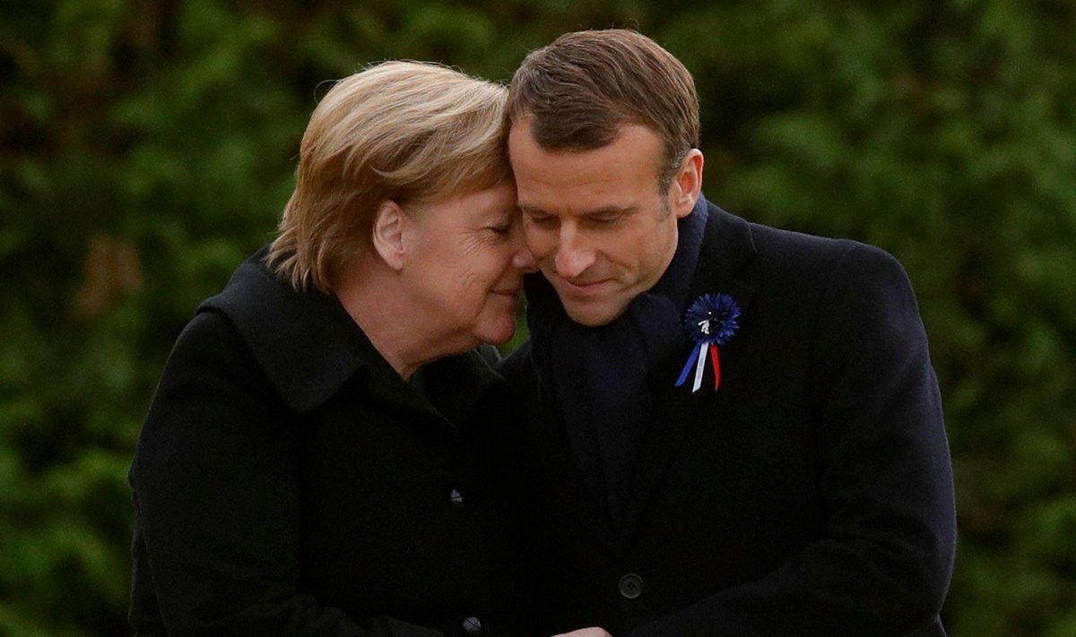 E. Macronas ir A. Merkel Paryžiuje pažymėjo Pirmojo pasaulinio karo pabaigos jubiliejų