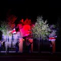 Baltarusijos ir Rusijos ambasados Vilniuje nusidažė Baltarusijos tautinės vėliavos spalvomis