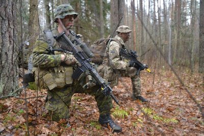 Soldiers in the Iron Sword 2015 NATO exercise