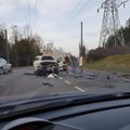 В Каунасе столкнулись два автомобиля
