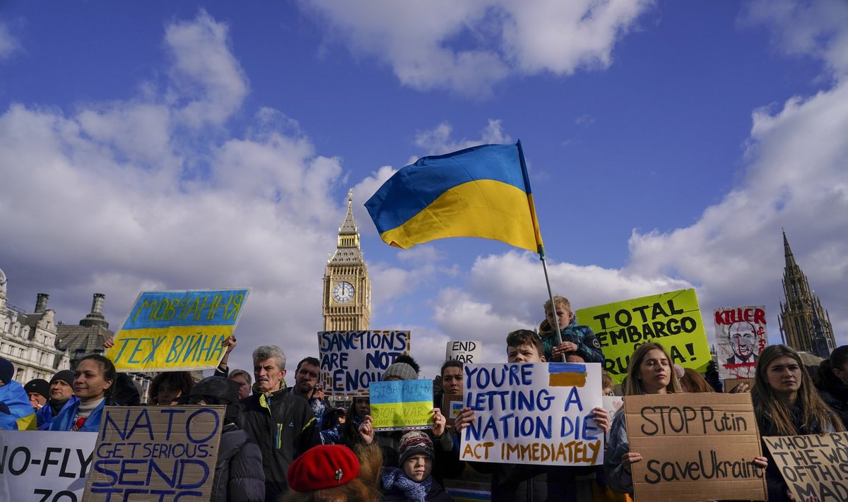 Protestas prieš Rusijos invaziją į Ukrainą, Londonas