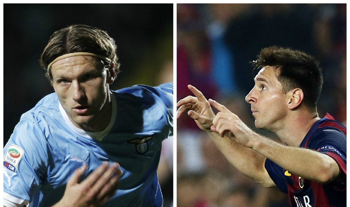 Marius Stankevičius ir Lionelis Messi (Reuters ir AFP nuotr.)