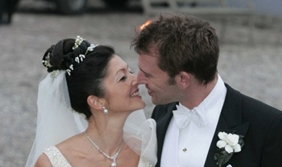 Buvusi Danijos princesė Alexandra Christina ir jos vyras Martinas Jorgensenas 