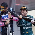 Prapliupęs lietus nesukliudė Verstappenui džiaugtis pergale, ant podiumo – ir Alonso