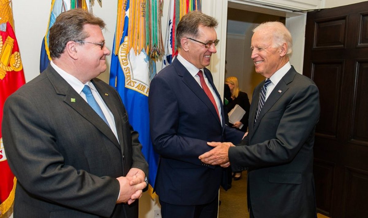 Linas Linkevičius, Algirdas Butkevičius ir Joe Bidenas