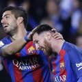 „Barcelona“ pergalę papuošė pasakiškas L. Messi reidas, pasibaigęs L. Suarezo įvarčiu