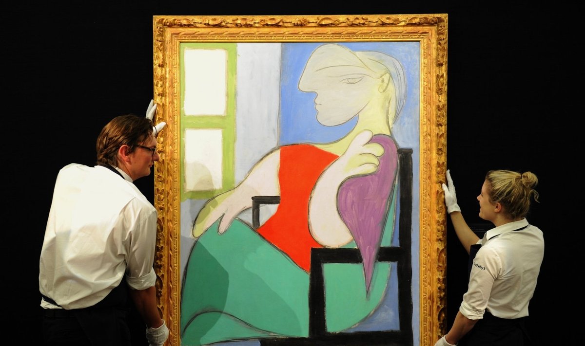 P. Picasso. „Moteris, sėdinti prie lango“