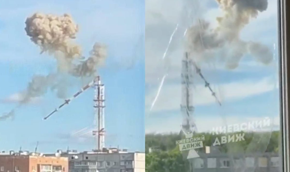 Pranešama, kad rusai smogė Charkivo televizijos bokštui