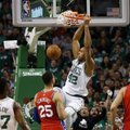 Puikiai taikiklius sureguliavę „Celtics“ krepšininkai suvarpė favorite laikomą Filadelfijos komandą