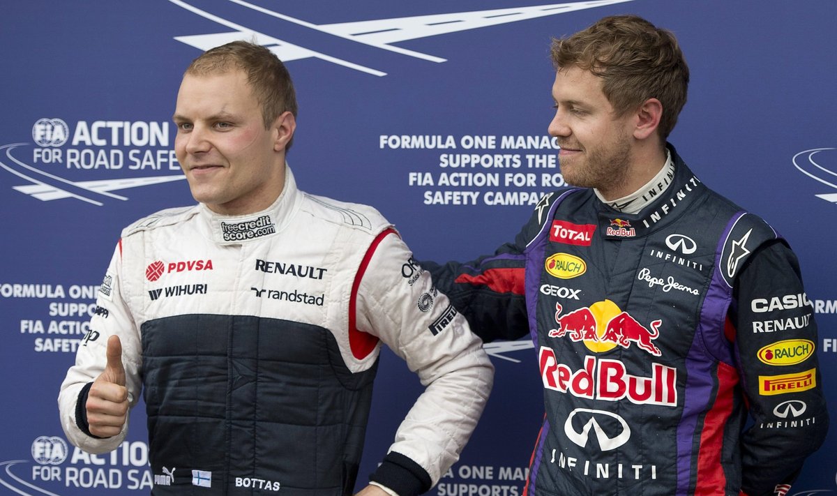 Valtteris Bottas ir Sebastianas Vettelis