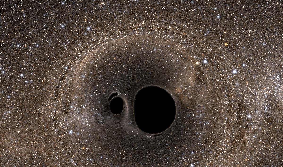 Dviguba juodoji skylė. Bohn et al. (http://arxiv.org/abs/1410.7775) nuotr.