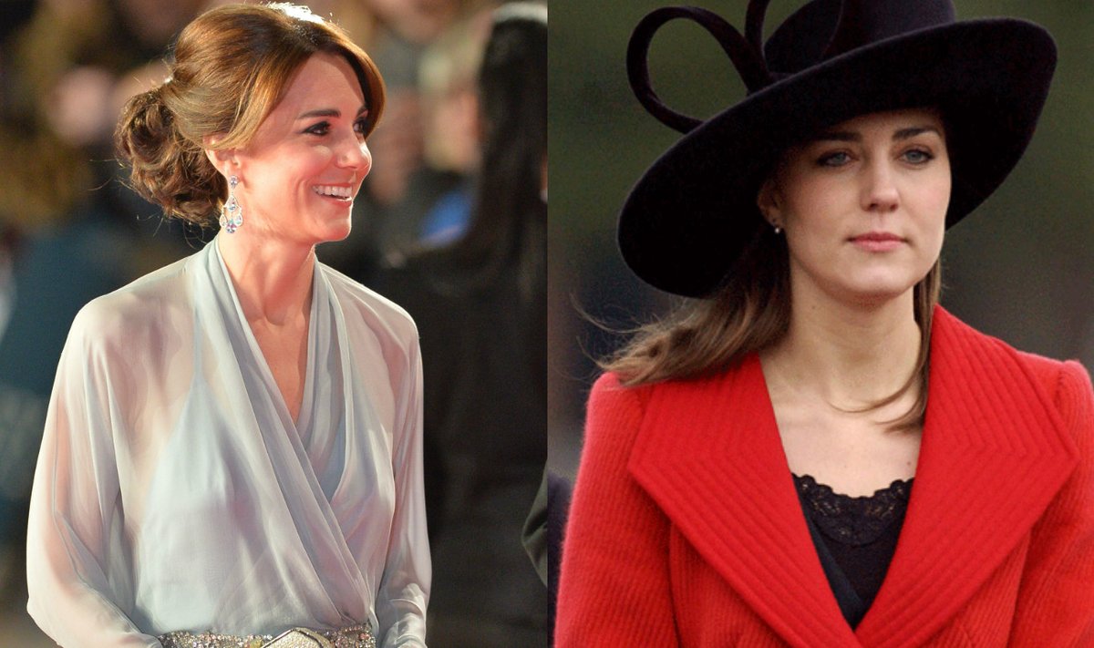 Kate Middleton ankščiau ir dabar