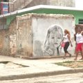 Havanos rajonui gyvybingumo suteikia nespalvotos vaikų freskos