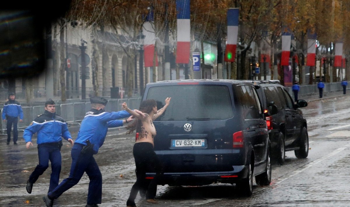 Femen protestuotoja