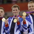 Komandų sprinto auksas dviratininkų varžybose treke - vokietėms ir britams