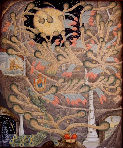 Freska. Kunigaikščių Oginskių giminės genealoginis medis (dail. J. Vosylius)