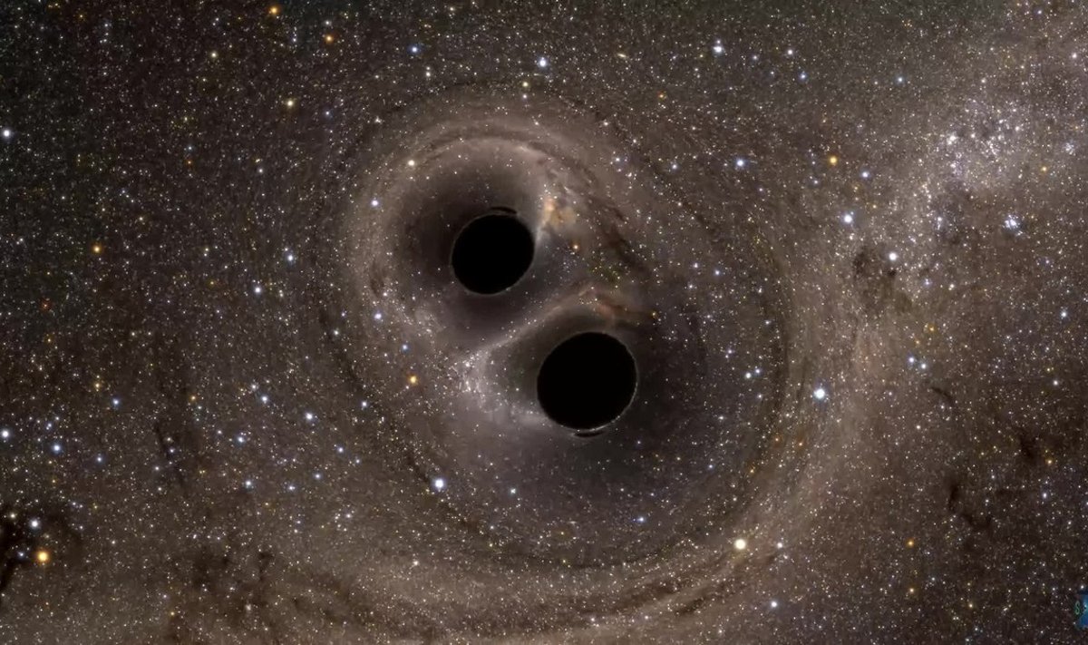Astrofizikai aptiko dvinarę juodąją skylę. ESO nuotr.