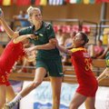 Europos merginų rankinio čempionato Lietuvos rinktinei baigti pergale nepavyko