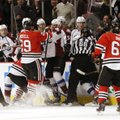 Absoliutus NHL pirmenybių lyderis „Blackhawks“ klubas nugalėjo „Avalanche“ ledo ritulininkus