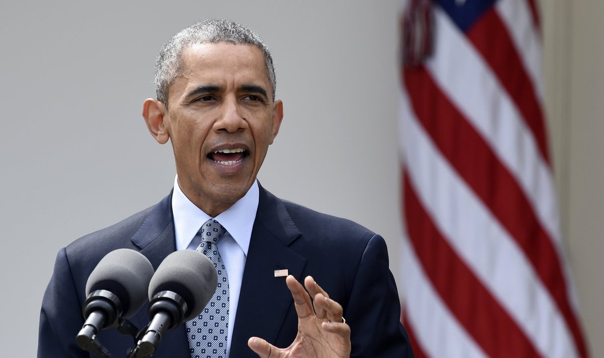 Baltuosiuose rūmuose B. Obama kalba apie susitarimą Lozanoje